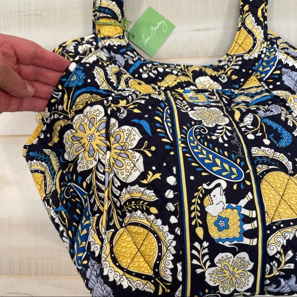 NWT Vera Bradley Side By Side Ellie Blue Shoulder Tote - Picture 5 of 10